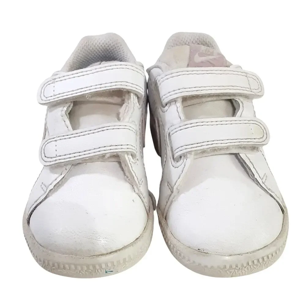 Nike Court Royale Baby Sneakers White Leather Toddler 4.5 Blue Running Shoes